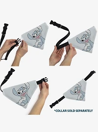 Disney Lilo and Stitch Stitch Winking Pose and Polka Dots Slip On Collar Pet Bandana - Bandana Only