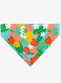 Disney Lilo and Stitch Stitch Hang Loose Pose Floral Collage Slip On Collar Pet Bandana - Bandana Only