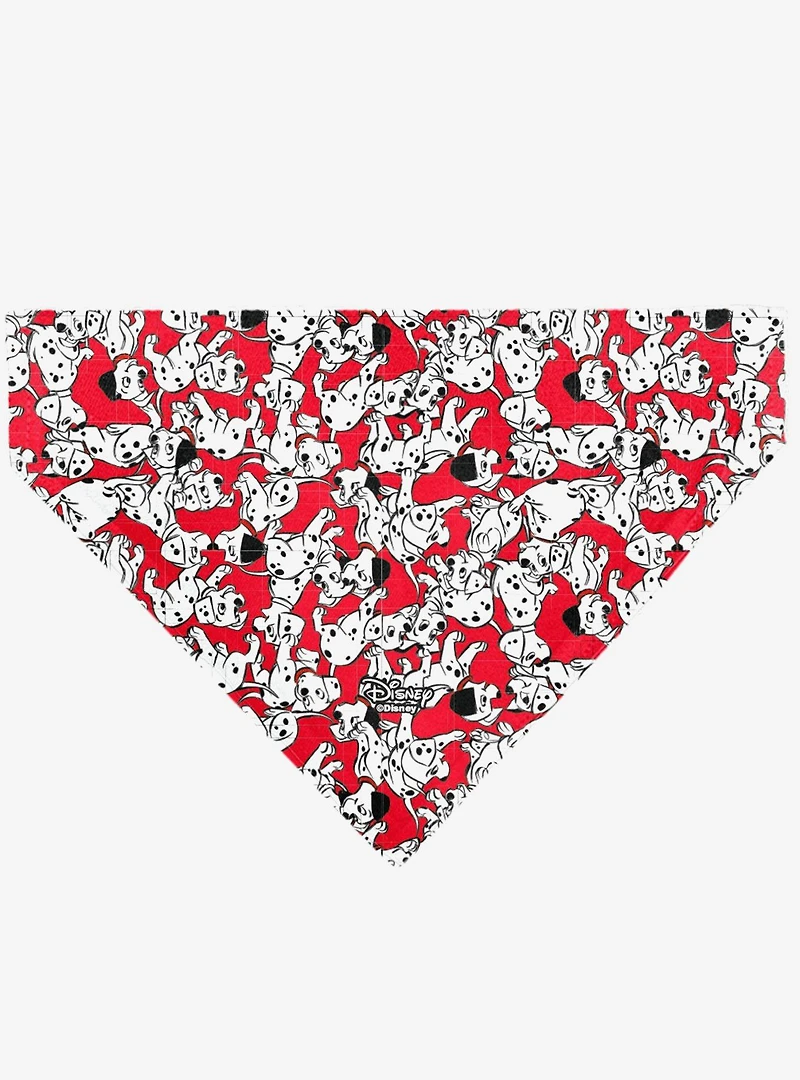 Disney 101 Dalmatians Puppies Scattered Red Slip On Collar Pet Bandana - Bandana Only