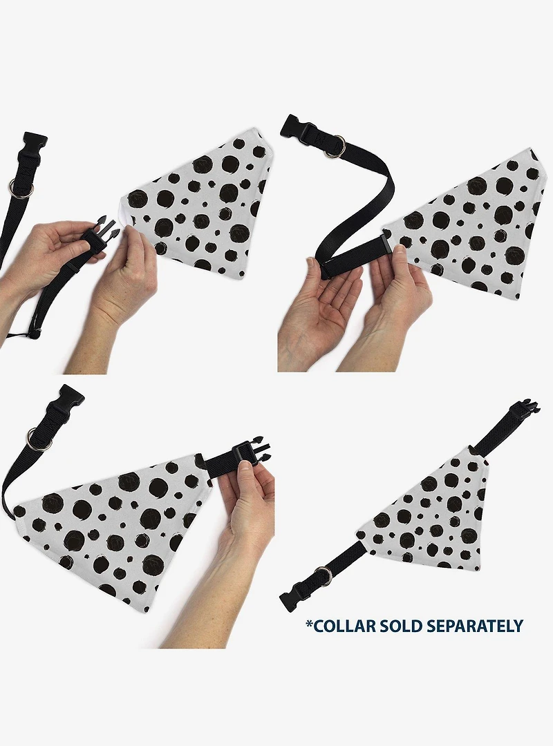 Disney 101 Dalmatians Cruella Spots Slip On Collar Pet Bandana - Bandana Only