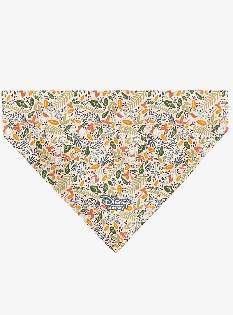 Disney Winnie the Pooh Smiling Face Foliage Collage Slip On Collar Pet Bandana - Bandana Only