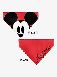 Disney Mickey Mouse Face Character Close Up Slip On Collar Pet Bandana - Bandana Only
