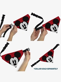 Disney Mickey Mouse Face Character Close Up Slip On Collar Pet Bandana - Bandana Only