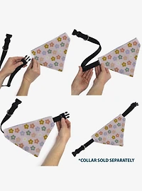 Disney Mickey Mouse Ears Flower Icon Scattered Slip On Collar Pet Bandana - Bandana Only