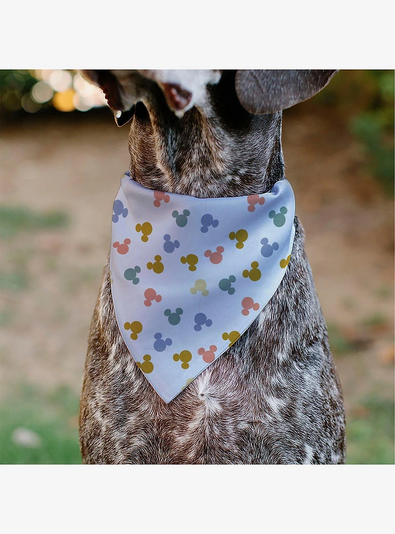 Disney Mickey Mouse Ears Icon Scattered Slip On Collar Pet Bandana - Bandana Only