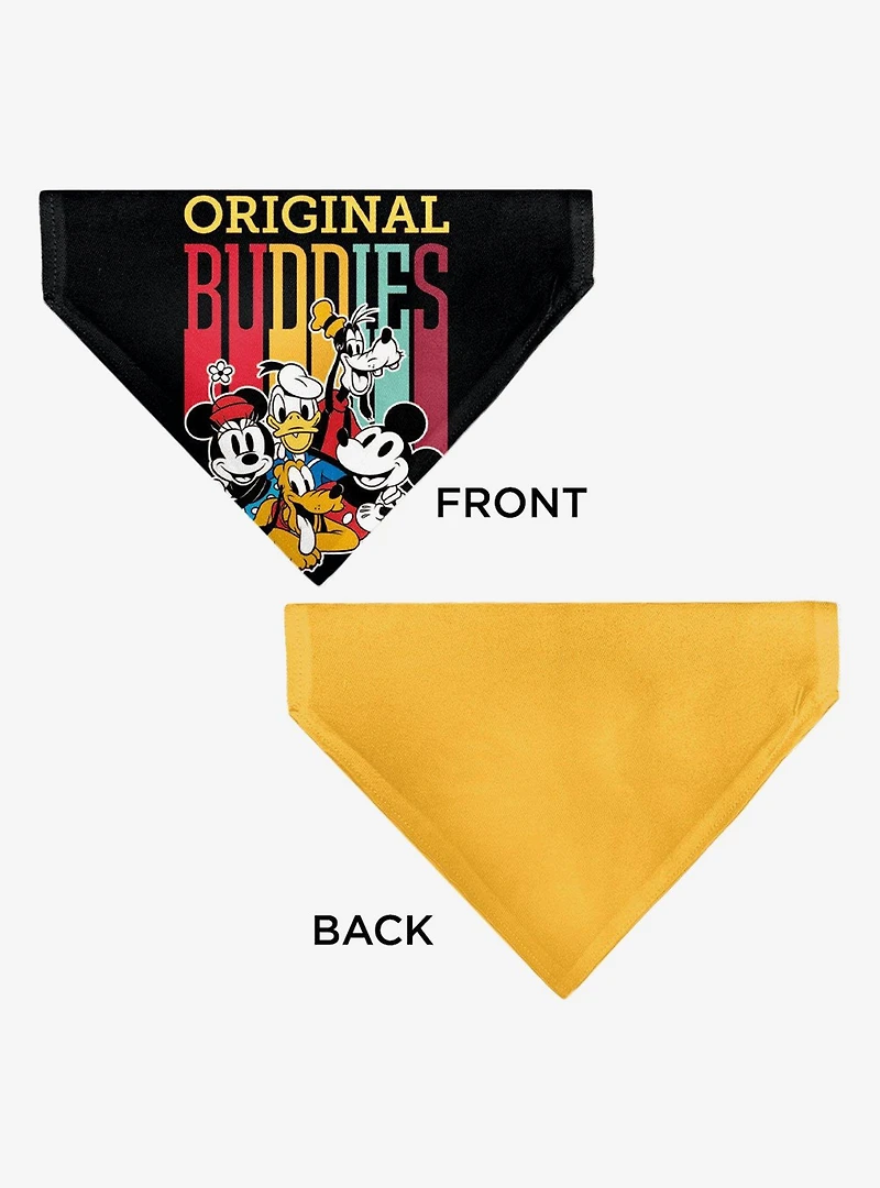 Disney Fab Five Original Buddies Group Pose Slip On Collar Pet Bandana - Bandana Only