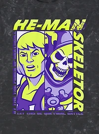 Masters Of The Universe He-Man & Skeletor Split Mineral Wash T-Shirt