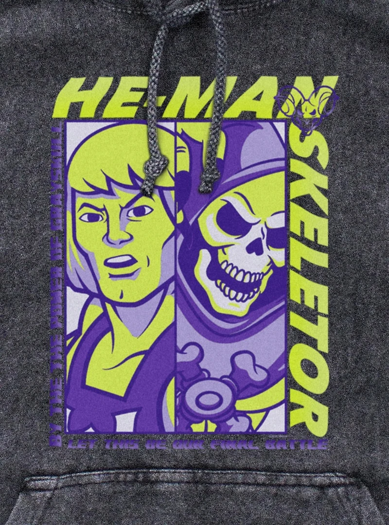 Masters Of The Universe He-Man & Skeletor Split Mineral Wash Hoodie