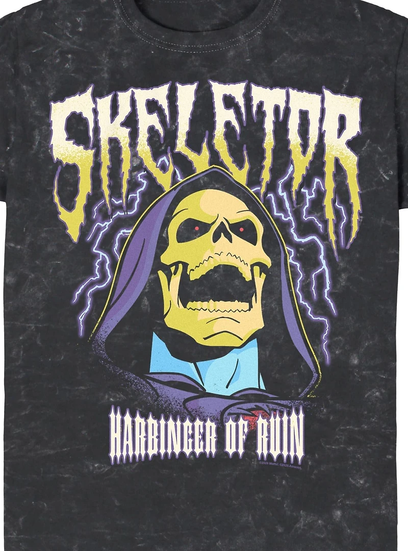 Masters Of The Universe Skeletor Lightning Mineral Wash T-Shirt