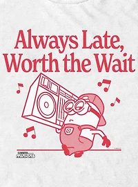 Minions Always Late, Worth The Wait Boombox T-Shirt