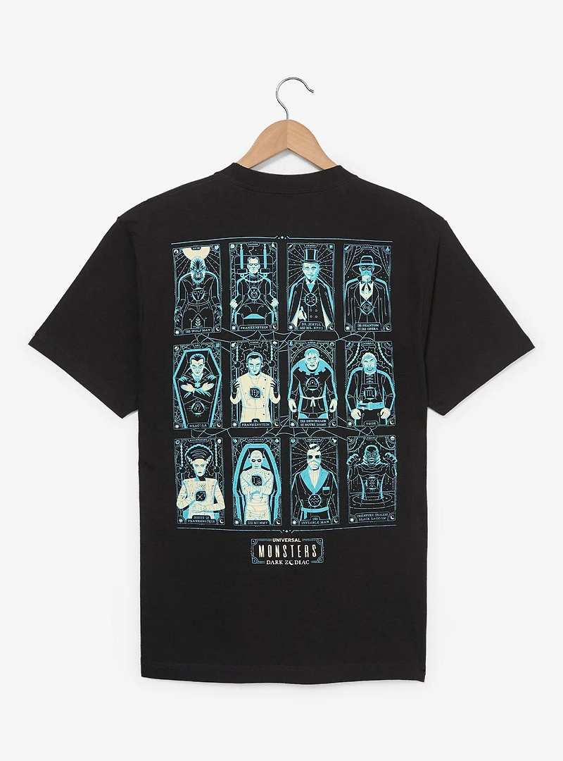 Universal Monsters Dark Zodiac Character Cards T-Shirt - BoxLunch Exclusive