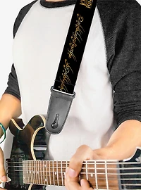 The Lord of the Rings One Ring Inscription Guitar Strap