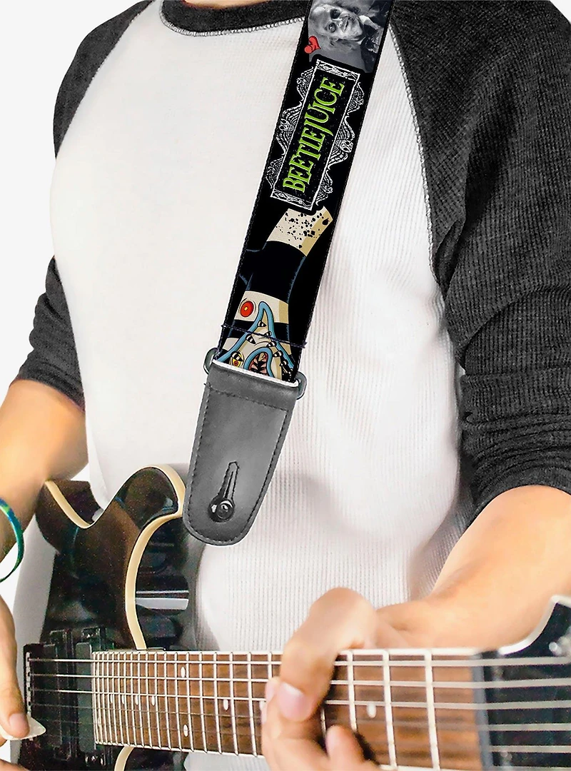 Beetlejuice I Love When You Say My Name and Sandworm Guitar Strap
