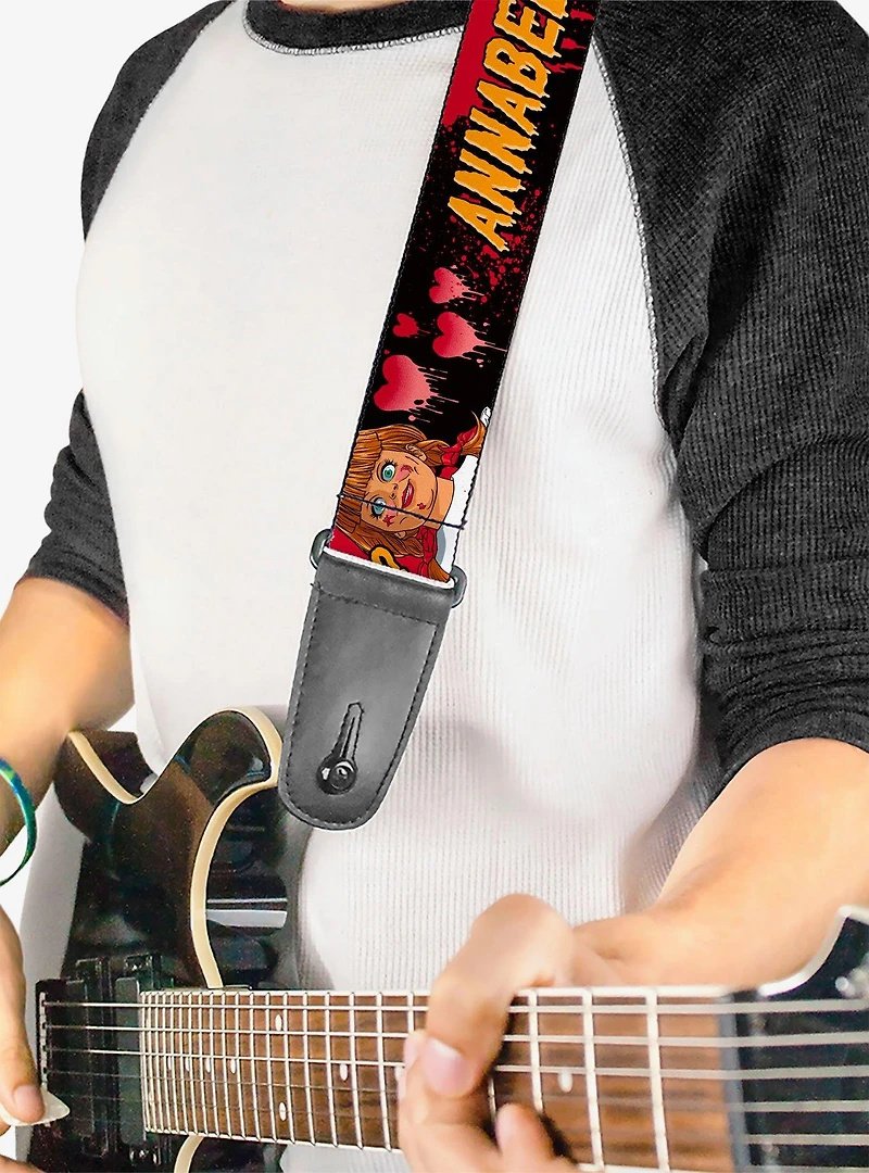 Annabelle Miss Me Doll Face Pose Guitar Strap