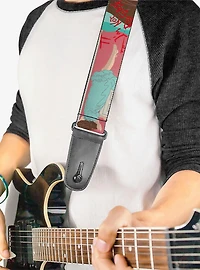 The Exorcist I'm Not Regan Elevation Pose and Face Pop Art Guitar Strap