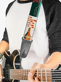 The Lost Boys Edgar and Alan Pop Art Icons Collage White Guitar Strap