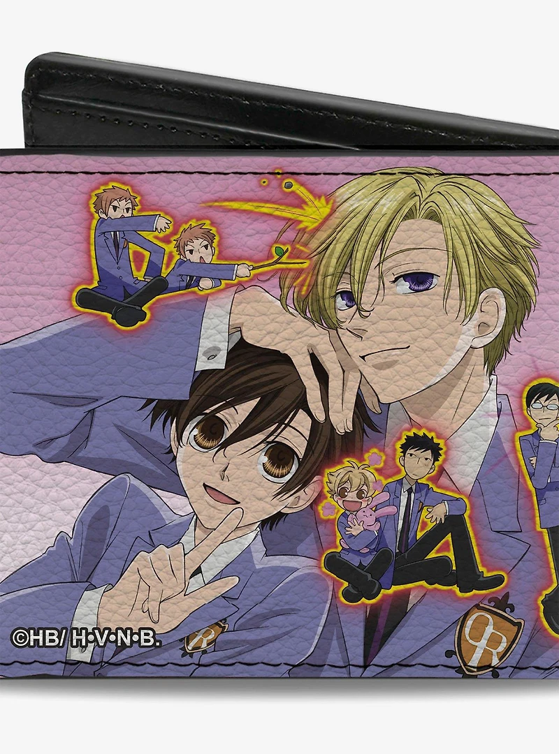 Ouran High School Host Club Character Group Poses Bifold Wallet