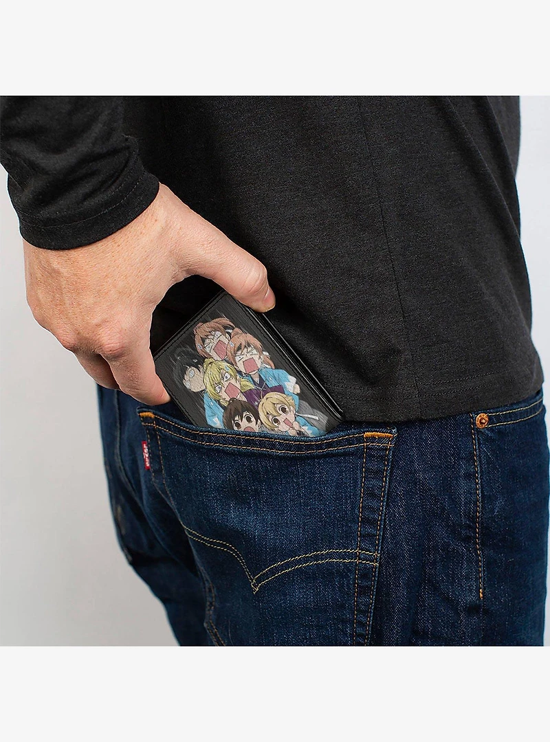 Ouran High School Host Club Chibi Character Group Pose Bifold Wallet