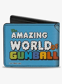 The Amazing World of Gumball Logo and Pose with Darwin Bifold Wallet