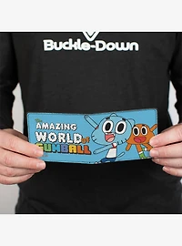 The Amazing World of Gumball Logo and Pose with Darwin Bifold Wallet