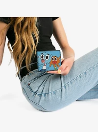 The Amazing World of Gumball Logo and Pose with Darwin Bifold Wallet