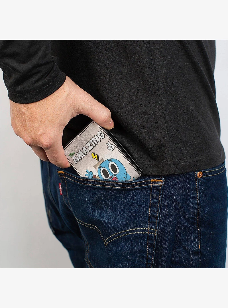 The Amazing World of Gumball Peace Pose with Darwin Bifold Wallet