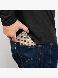 Harry Potter Butterbeer Diamonds Logo Blue Bifold Wallet