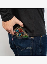 Marvel Comics Retro Avengers Group Pose with Comics Bifold Wallet