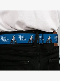 Black Butler Lawrence Bluewer Pose and Title Seatbelt Buckle Belt