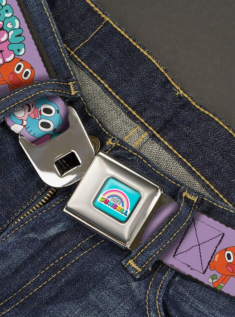 The Amazing World of Gumball Group Hug Characters Pose Seatbelt Buckle Belt
