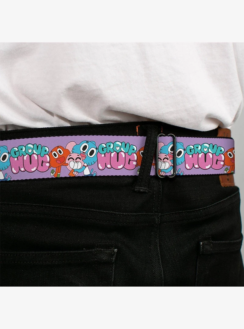 The Amazing World of Gumball Group Hug Characters Pose Seatbelt Buckle Belt
