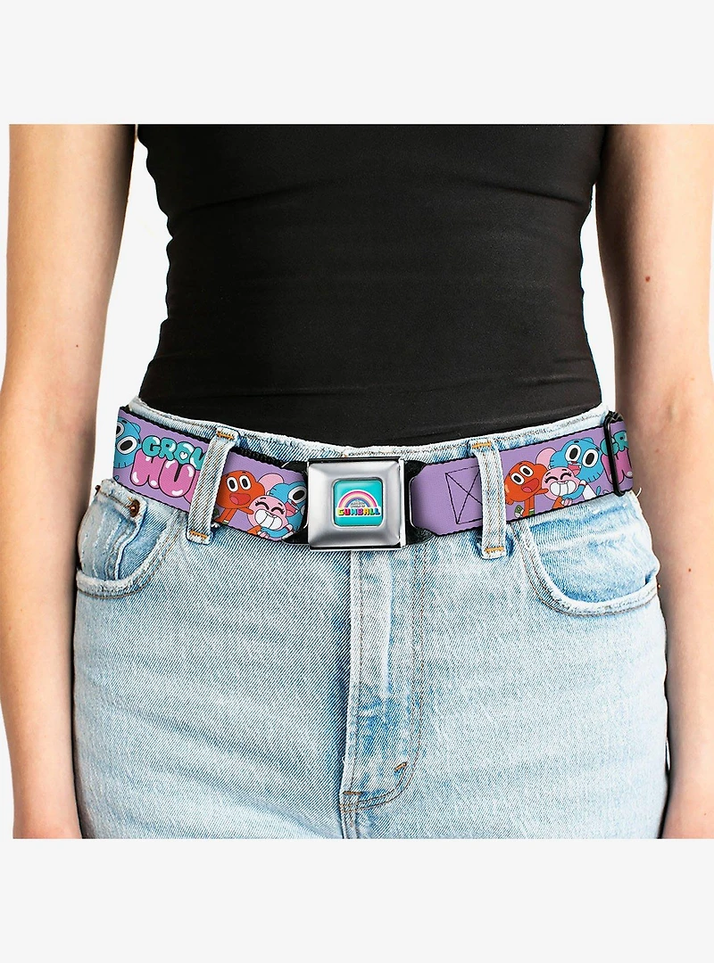 The Amazing World of Gumball Group Hug Characters Pose Seatbelt Buckle Belt