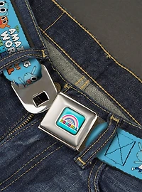 The Amazing World of Gumball Logo and Pose with Darwin Seatbelt Buckle Belt