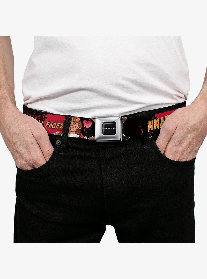 Annabelle Miss Me Doll Face Pose Seatbelt Buckle Belt