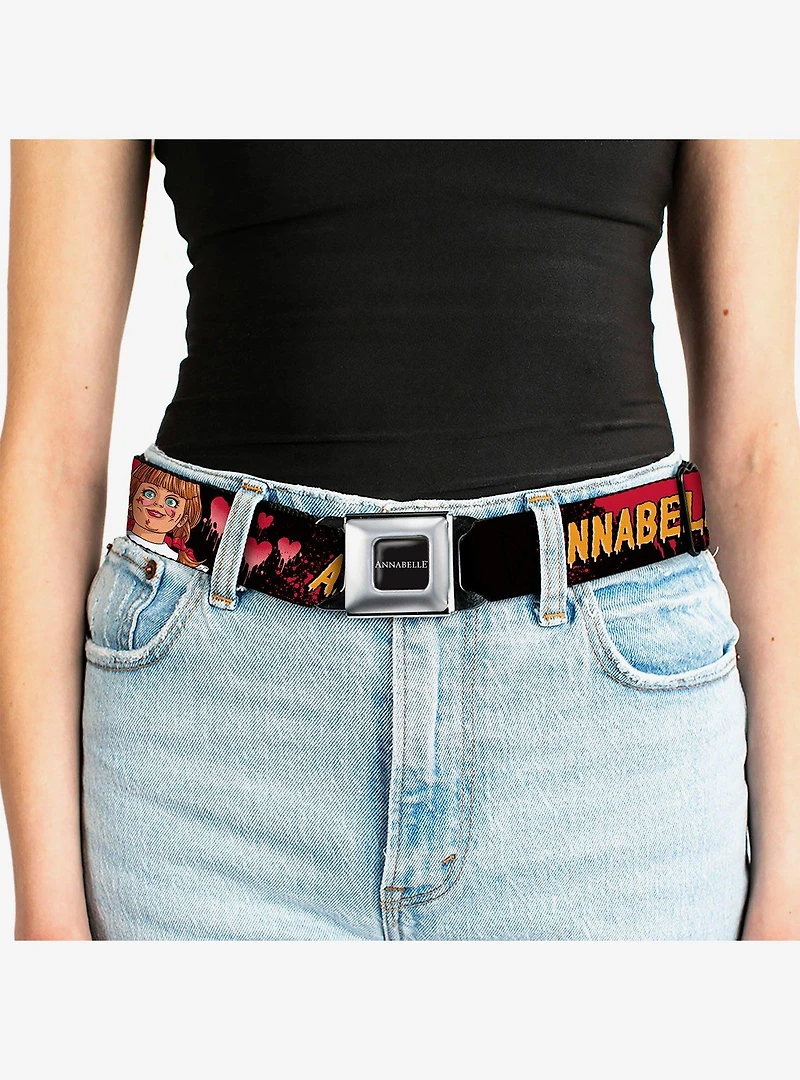 Annabelle Miss Me Doll Face Pose Seatbelt Buckle Belt
