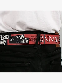 Annabelle Miss Me Eyes and Text Seatbelt Buckle Belt