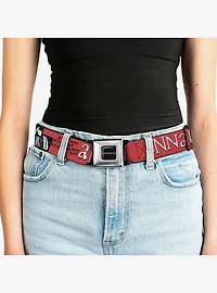 Annabelle Miss Me Eyes and Text Seatbelt Buckle Belt