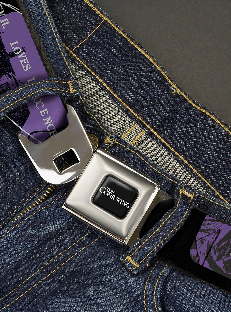 The Conjuring Evil Loves Innocence Seatbelt Buckle Belt