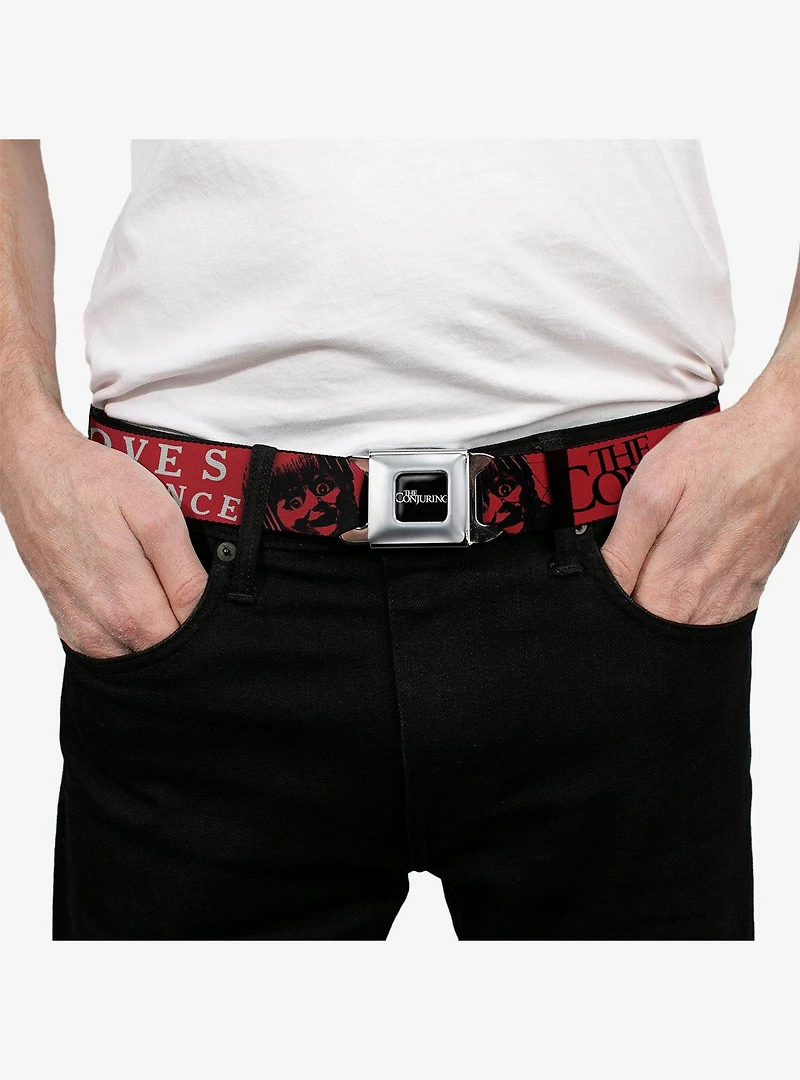 The Conjuring Evil Loves Innocence Annabelle Seatbelt Buckle Belt