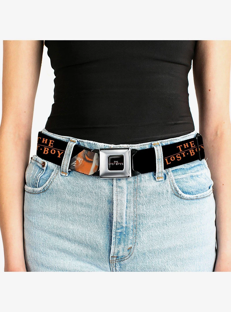 The Lost Boys David Pose Stacked and Title Logo Seatbelt Buckle Belt
