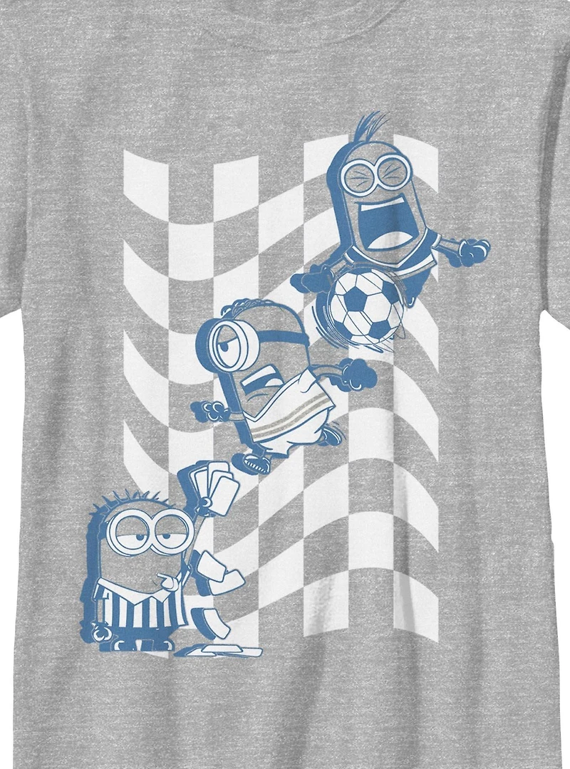 Minions Checkers Soccer Youth T-Shirt