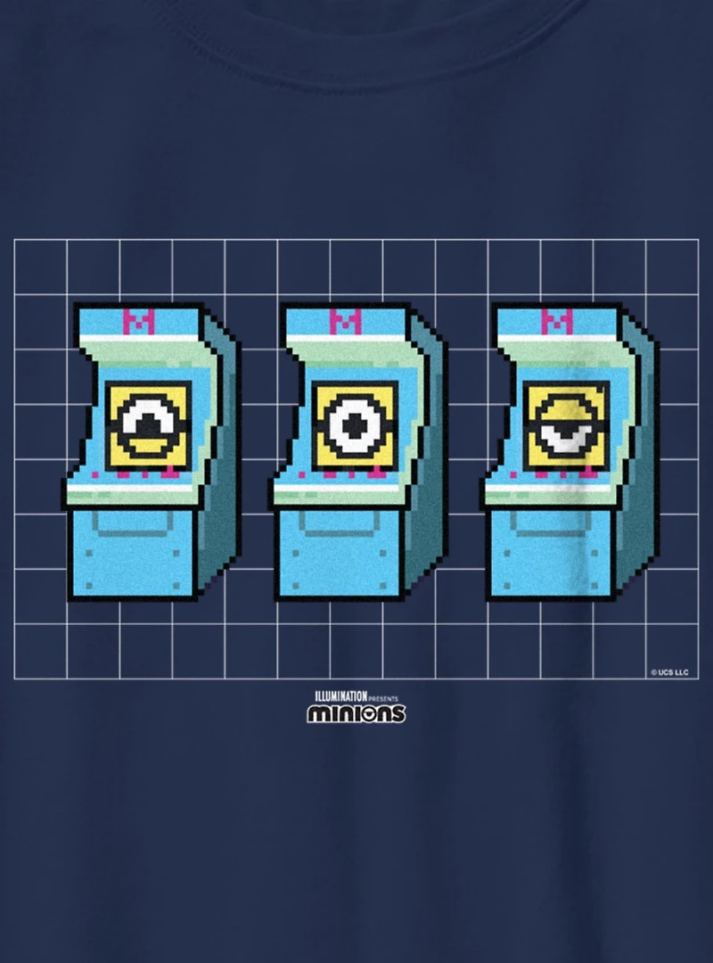 Minions 8Bit Arcade Games Youth T-Shirt