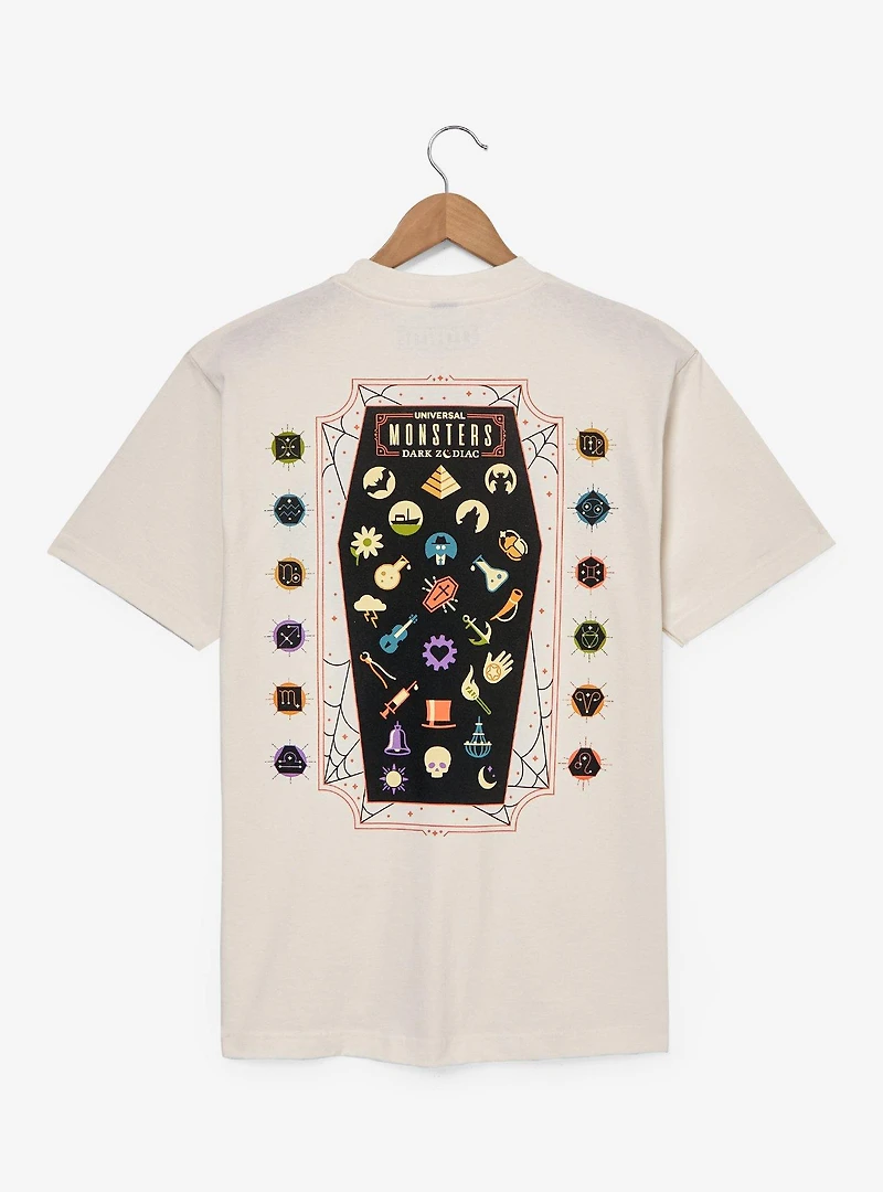 Universal Monsters Dark Zodiac Coffin Icons T-Shirt - BoxLunch Exclusive