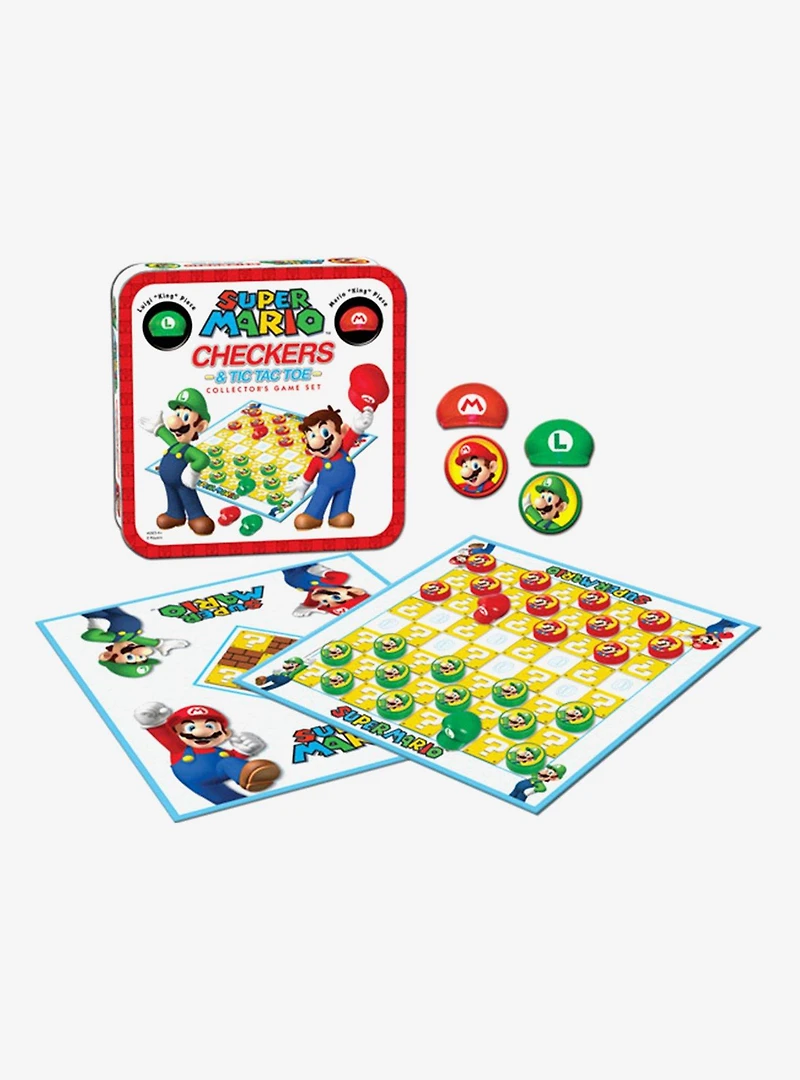 Nintendo Super Mario Bros. Checkers & Tic Tac Toe Set