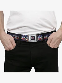 Grateful Dead Dave's Picks Skeleton Americana Bonus Art Seatbelt Buckle Belt