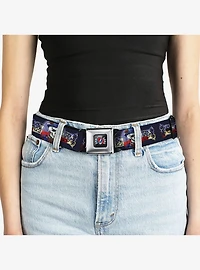 Grateful Dead Dave's Picks Skeleton Americana Bonus Art Seatbelt Buckle Belt