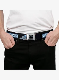 DC Comics Batman Villain Mr Freeze Poses and Title Youth Seatbelt Buckle Belt