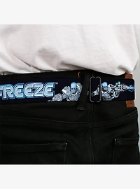 DC Comics Batman Villain Mr Freeze Poses and Title Youth Seatbelt Buckle Belt