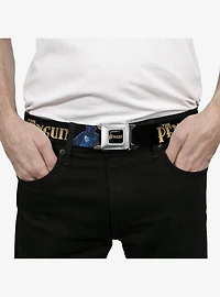 DC Comics Batman Villain the Penguin Poses and Title Logo Youth Seatbelt Buckle Belt