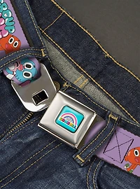 The Amazing World of Gumball Group Hug Characters Pose Youth Seatbelt Buckle Belt